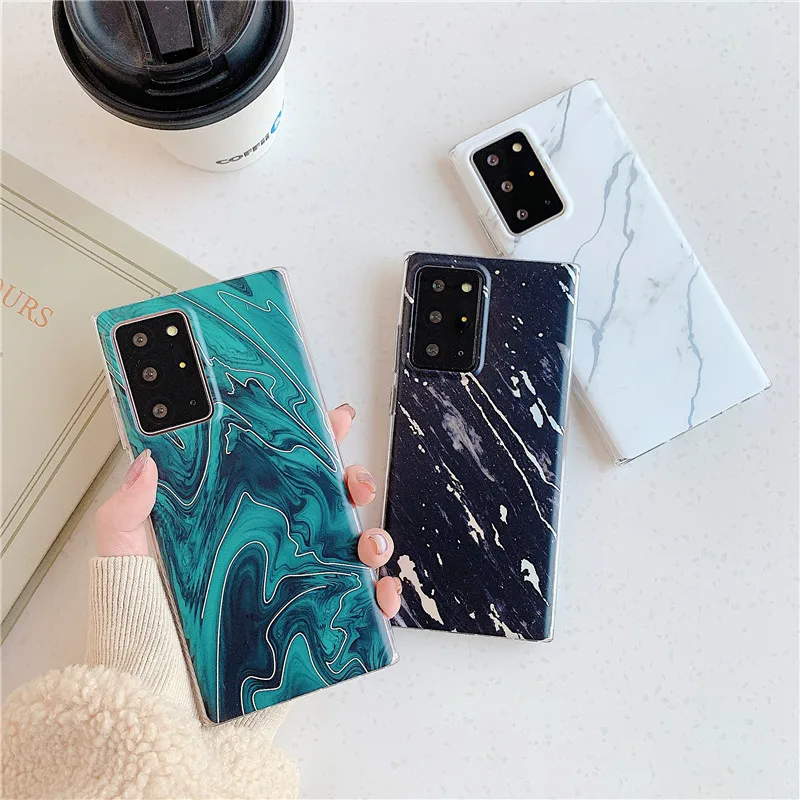 

Marble IMD holder phone case for samsung galaxy NOTE20 S20 S21 Ultra S8 S9 S10 Plus note8 note9 note10 pro A42 A12 soft cover