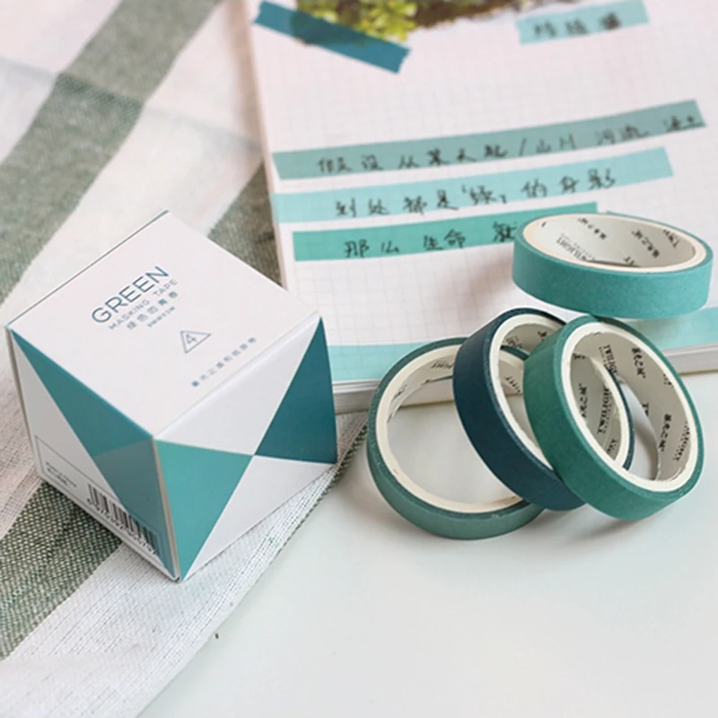 4 шт./корт. Однотонная наклейка для оформления дневника скрапбукинг клейкая