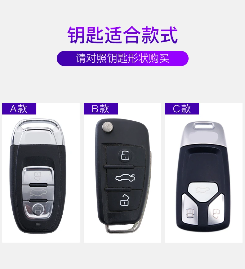 Флип-кейс из цинкового сплава с мехом для автомобиля умный чехол Audi A3 A4 A4L A5 A7 A8 R8 A6L