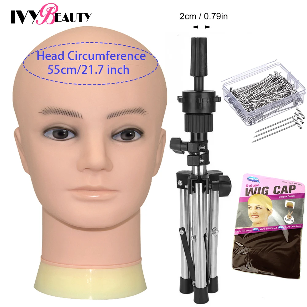 

Голова манекена лысой, Мужская голова парика, стойка, профессиональная косметология для изготовления париков, дисплей, модель головы с бесп...