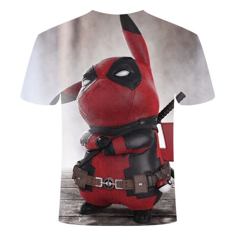 New 3D Movie Detective Pokemon Pikachu T-shirt For Boy/girl Tshirts Fashion Summer Casual Tees Anime Cute Cartoon Clothes