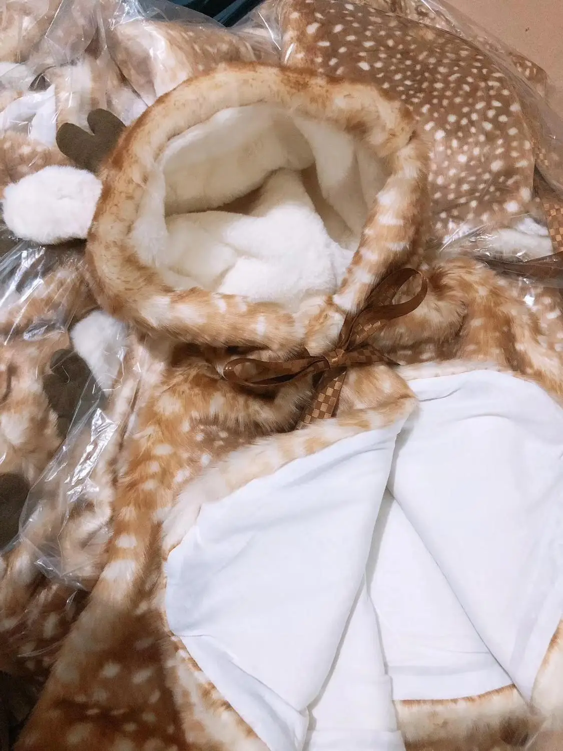 От 0 до 7 лет зимняя теплая испанская Рождественская накидка с капюшоном и оленем