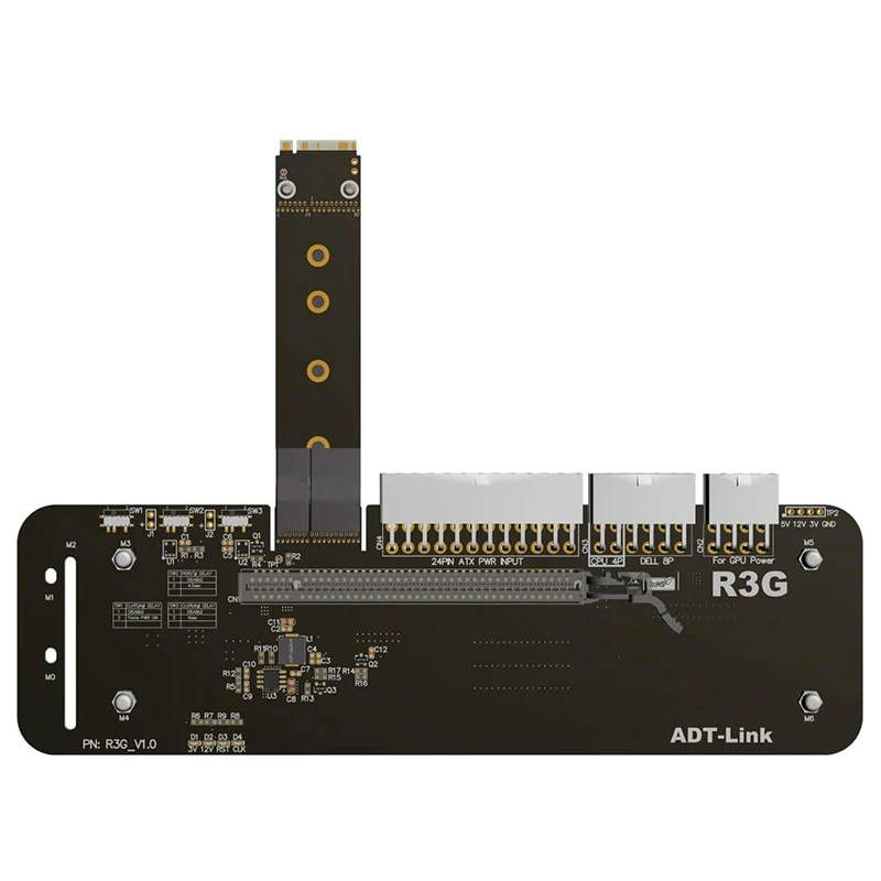 

Кронштейн M.2 Key M NVMe для внешней видеокарты с переходным кабелем PCIe3.0 X4, 25 см, 50 см, 32Gbs для ITX STX NUC VEGA64