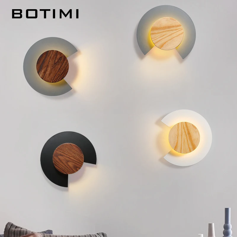 Настенный светильник BOTIMI Круглый 220 В в скандинавском стиле настенная лампа из