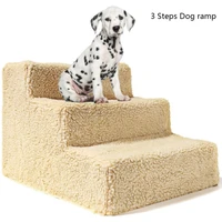 dog stairs pet 3 steps stairs for small dog cat pet ramp ladder anti slip removable puppy dogs bed stairs dog house pet supplies