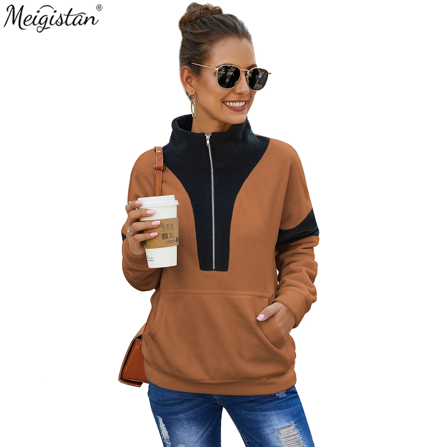 Женская зимняя Толстовка уличная Водолазка с длинным рукавом пуловер рубашка