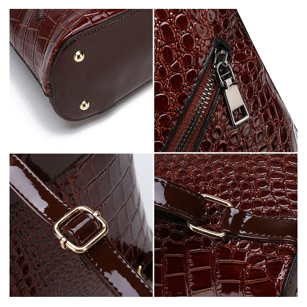 TTOU роскошный комплект из сумки с крокодиловым узором высококачественный рюкзак +