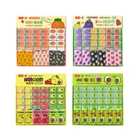36 pcslot creative avocado carrot slice eraser cute writing drawing rubber pencil erasers stationery kids gifts school suppies