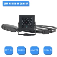 hd 5mp ip camera sony335 mini ip poe camera onvif p2p security night vision network mini camera small surveillance video camera
