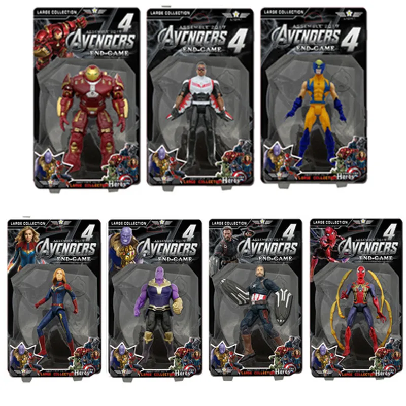 Фигурка marvel, Мстители, конечная игра, Капитан Америка/Железный человек/Человек-паук/Тор, супергерой, аниме, модель, игрушки для обновления