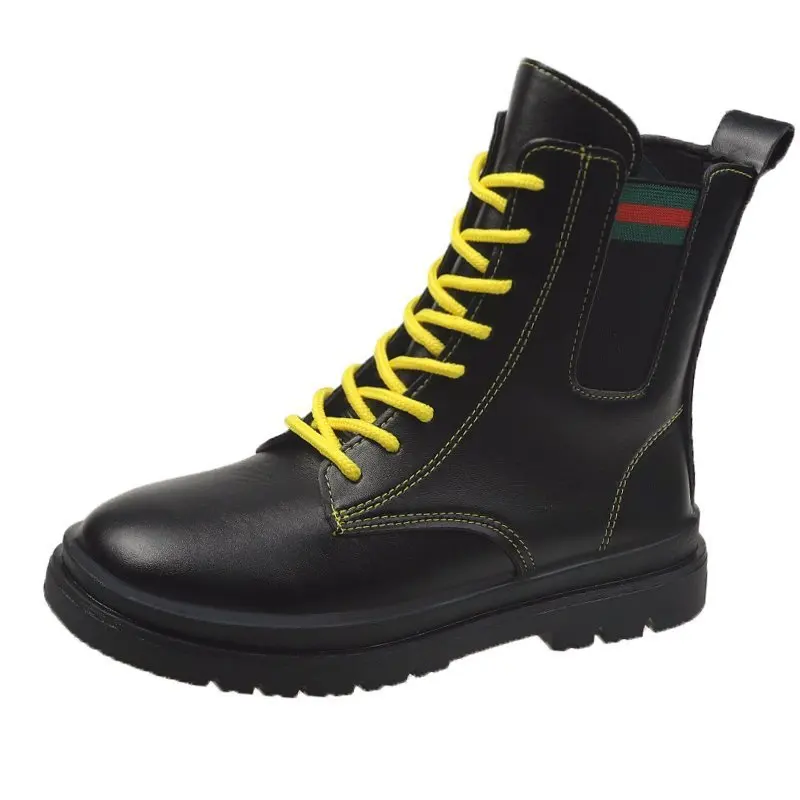 

2020 Autumn New Martin Boots Women Leather Casual Martin Boots Women's Casual Fashion Thick Heel Lace-Up Women Boots W226