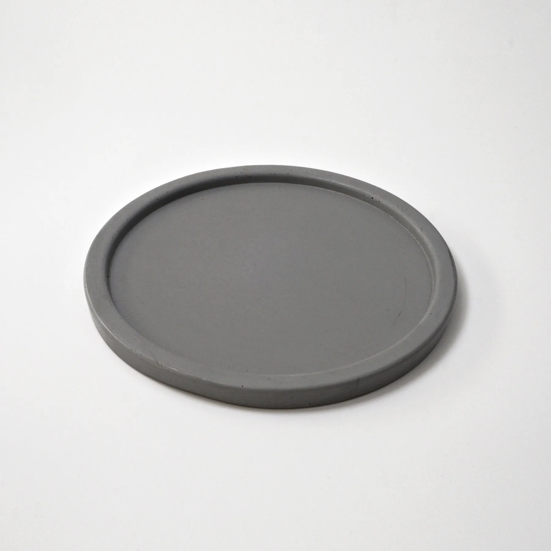 

Concrete Set Round Tray Candleholder Light Gray Custom Design