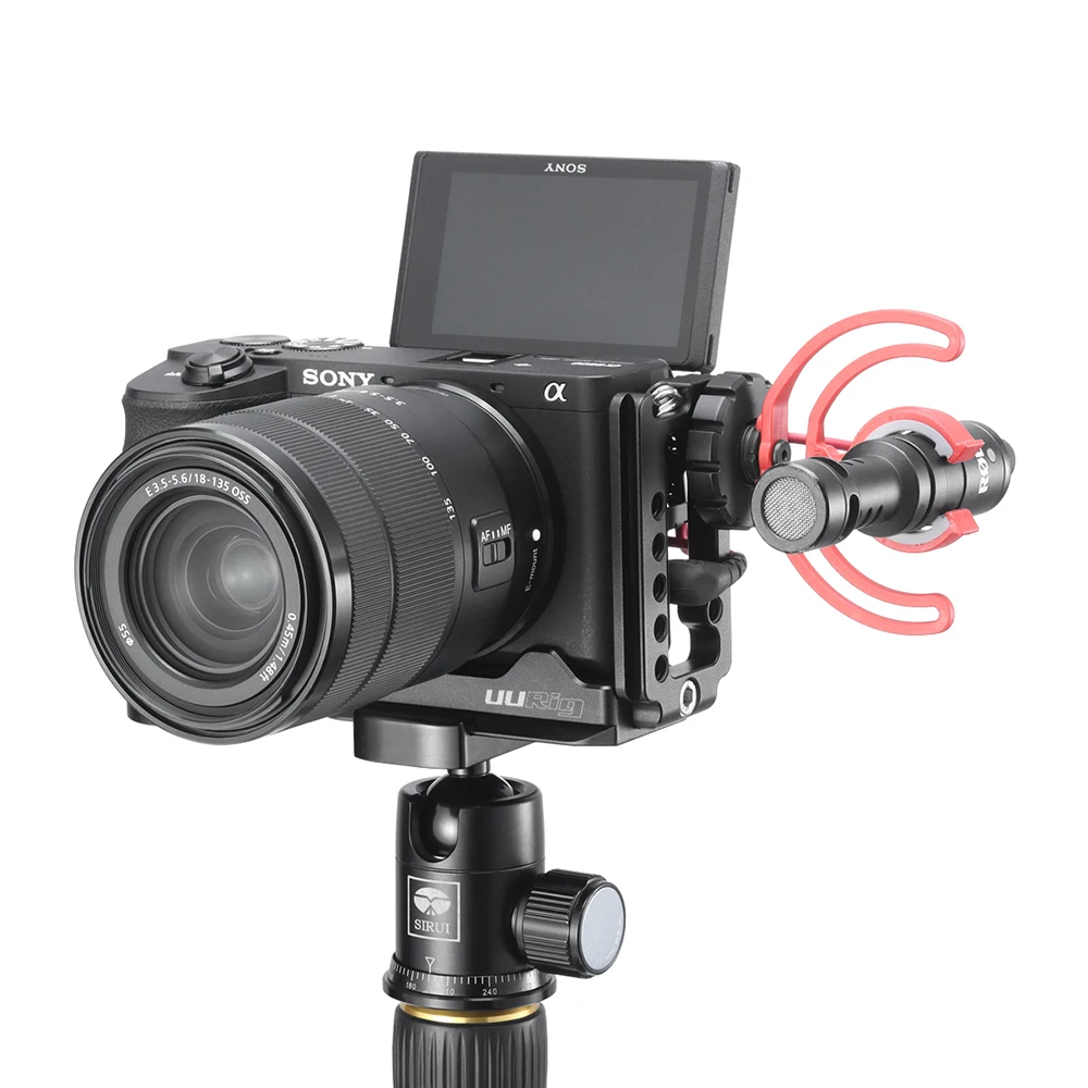 

UURig Microphone Extend L Plate for Sony A6600 with Cold Shoe Arca Quick Switch Plate