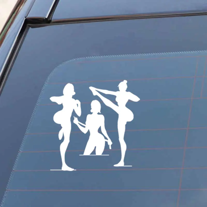 

18cmx18cm Sexy girl fitness Car-Sticker Automobiles Motorcycles Window Bumper Laptop Vinyl Decal PVC Decorative Goods