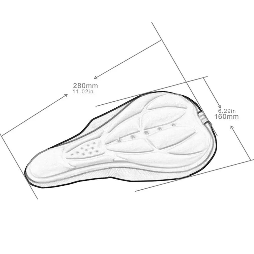 

HotMountain Bike Cycling Thickened Extra Comfort Ultra Soft Silicone 3D Gel Pad Cushion Cover Bicycle Saddle Seat for out door