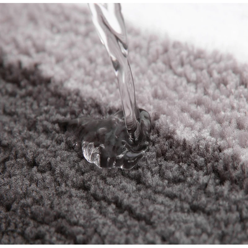 

Simple Square Grid Home Furnishing Flocking Carpet Doormat Floor Mat For Entrance Door Bedroom Bathroom Water Absorbent Non-Slip