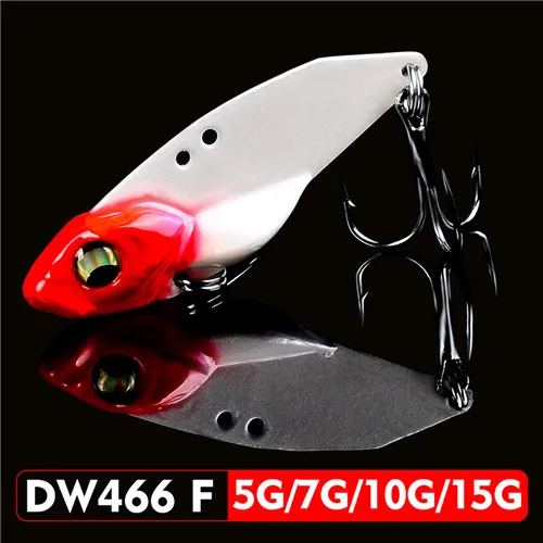 1 шт., металлическая Приманка VIB Blade, 5 г, 7 г, 10 г, 15 г, 3D глаза, карандаш, ложка, Спиннер, балансир, жесткая приманка для рыбалки, рыболовные снасти с крюком - Цвет: colorF