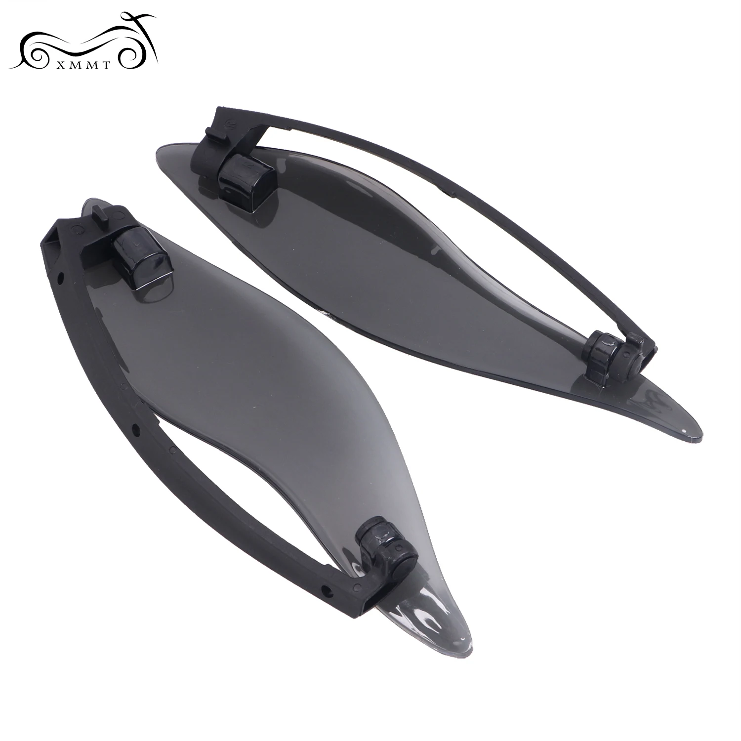 Регулируемое ветровое стекло боковое крыло дефлектор воздуха черный дым для Harley