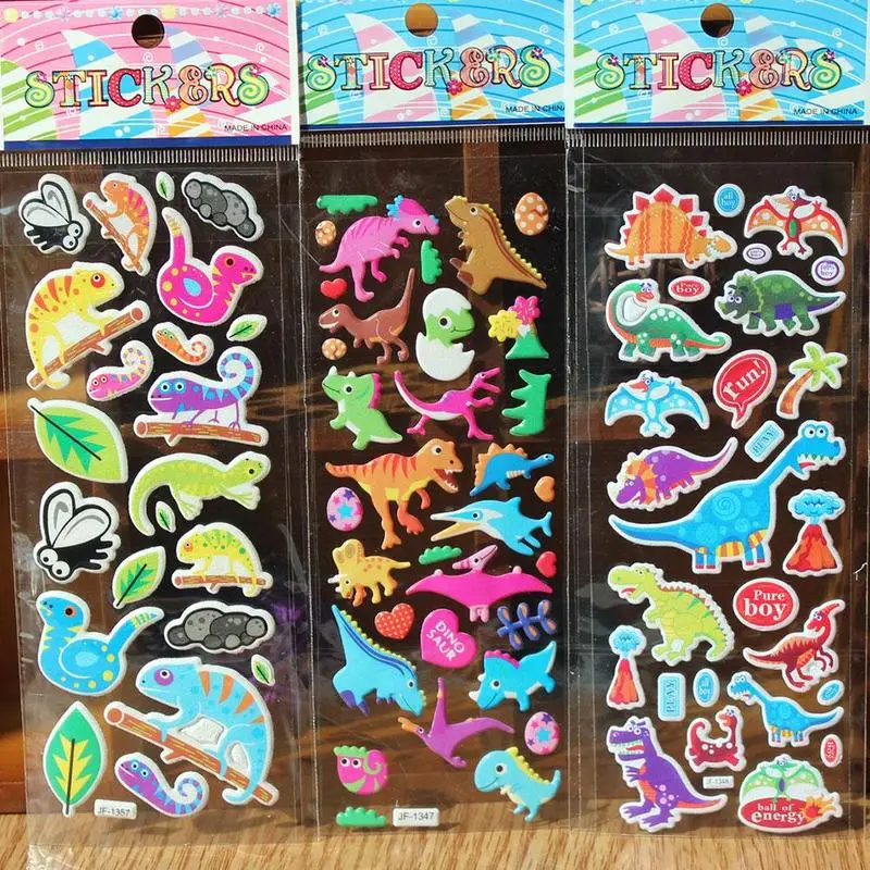 

1pcs Children Cartoon Sticker Toy 3D Bubble Reward Decoration Stickers Pattern Random Animal Kindergarten Stickers Style Ca W8U9