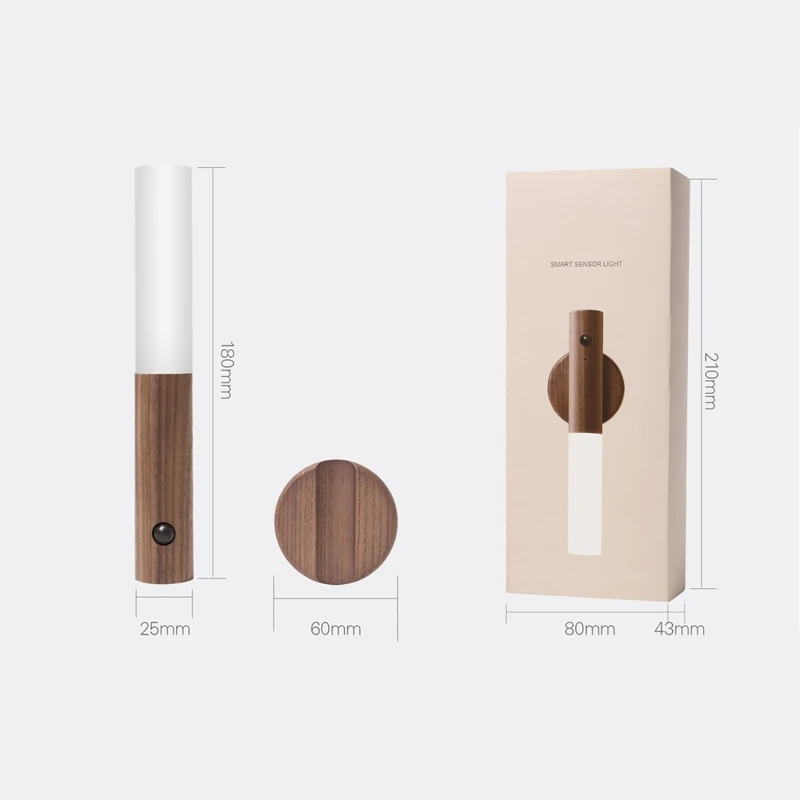 

Home Wireless Magnetic Wall Hanging Corridor LED Light Auto Sensor Motion Detector Lamp Intelligent Sensor USB Rechargeable P82D