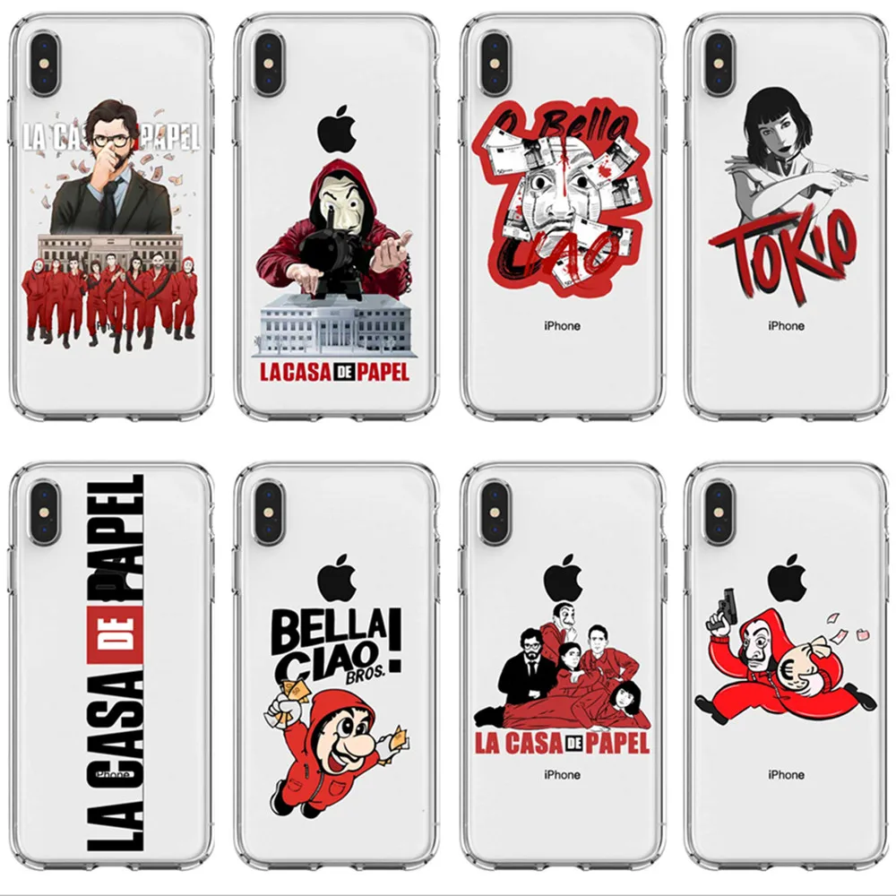 Испанский ТВ La Каса де papel Bella Ciao Мягкий силиконовый чехол для телефона iPhone 6 7 8Plus 11