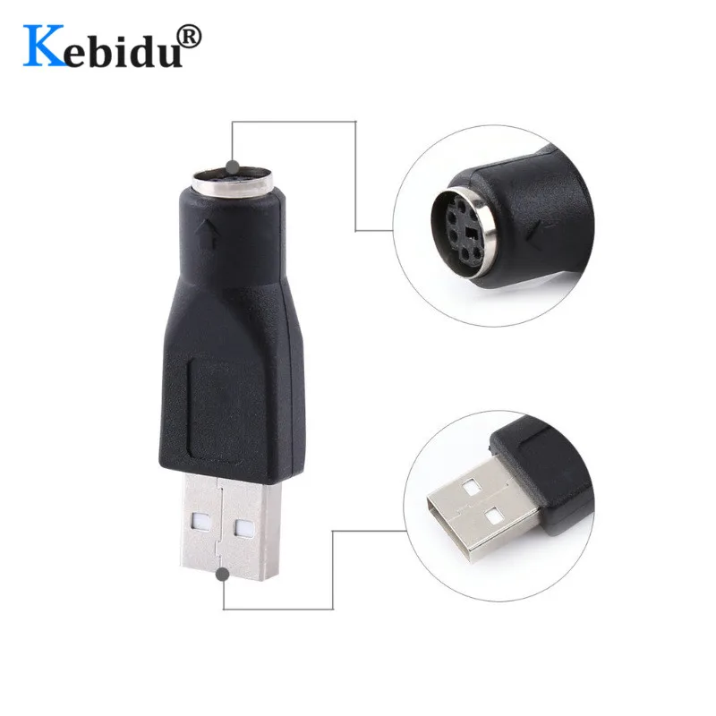 Kebidu USB к PS/2 адаптер конвертер «Папа-мама» для ПК к sony Playstation 2 ps2 Клавиатура Мышь для игр использовать разъем