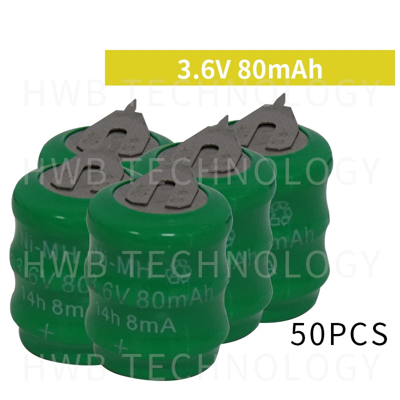 50 шт./лот Оригинальный Новый KX 3 6 В 80 мАч Ni-MH перезаряжаемый кнопочный аккумулятор