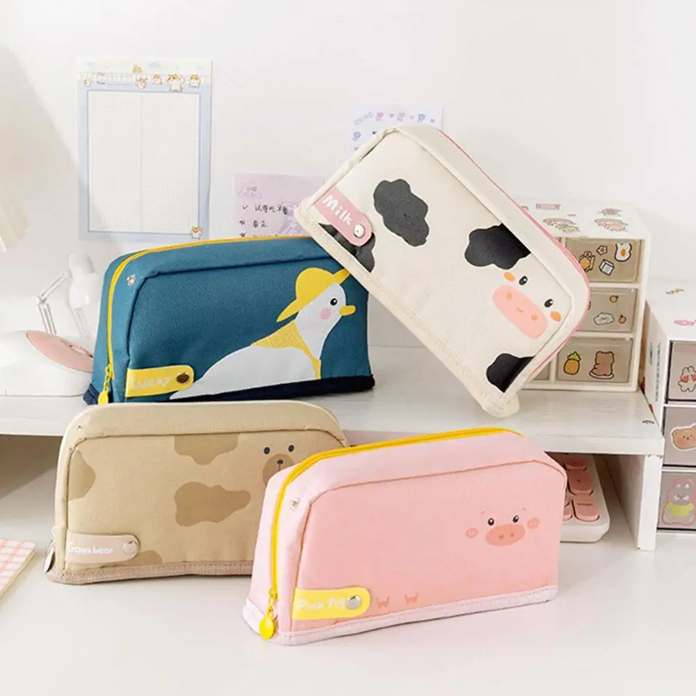 Новинка вместительные школьные принадлежности чехол для ручек с животными