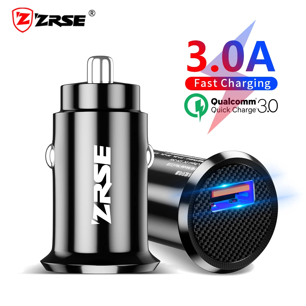 ZRSE USB Автомобильное зарядное устройство Quick Charge 3 0 Мини автомобильное usb для