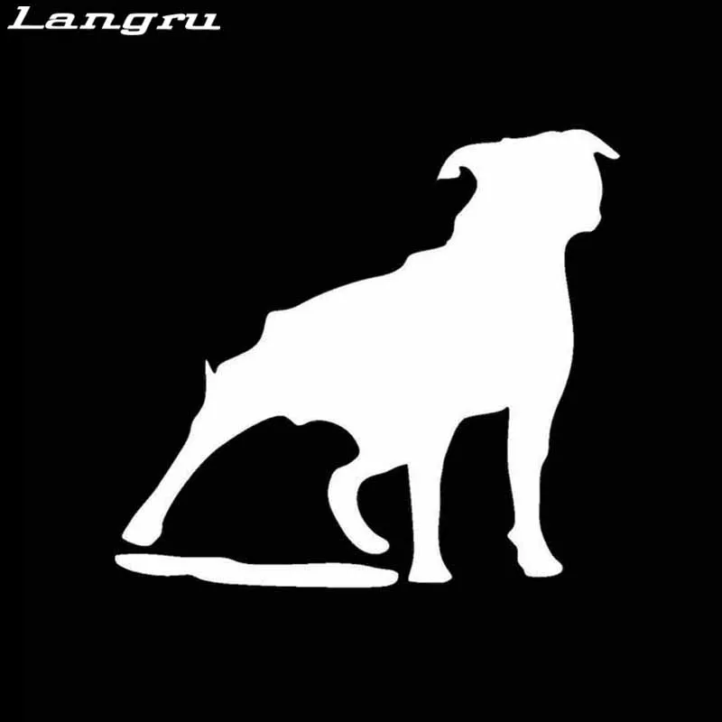 Langru 14 7 см * 13 3 индивидуальный стиль Стаффорд собака порода виниловые