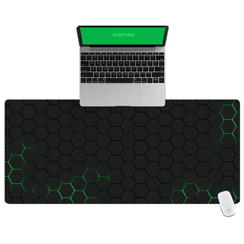 

Green 3D hexagon Office Computer Desk Mat Table Keyboard Big Mouse Pad Laptop Cushion Desk Non-slip Mat Gamer Mousepad Mat