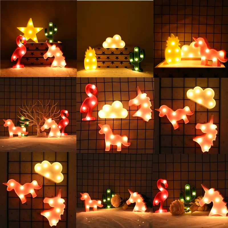 

LED Night Light Mini Dark Night Children Baby Shower Kid Room Small Lamp Luminaire Bedroom Home Party Decor