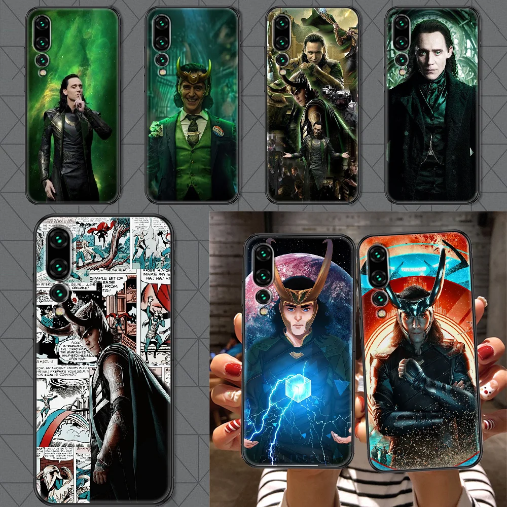 

Loki Phone case For Huawei P Mate P10 P20 P30 P40 10 20 Smart Z Pro Lite 2019 black art cell cover soft hoesjes pretty shell