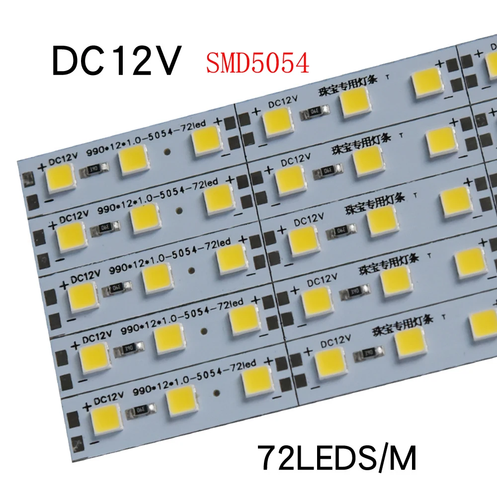 10 шт. * 50 см 12 В постоянного тока 5050 5054 светодиодсветодиодный жесткая Жесткая светодиодная полоса световая полоса 36SMD для ювелирных изделий шкафов оконная полоса теплый белый