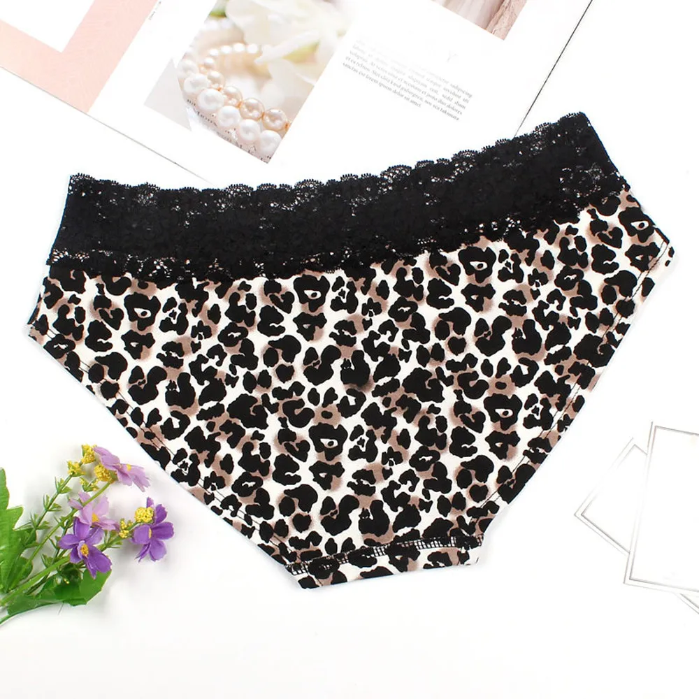Женские сексуальные кружевные трусики кружевное женское белье леопардовые для