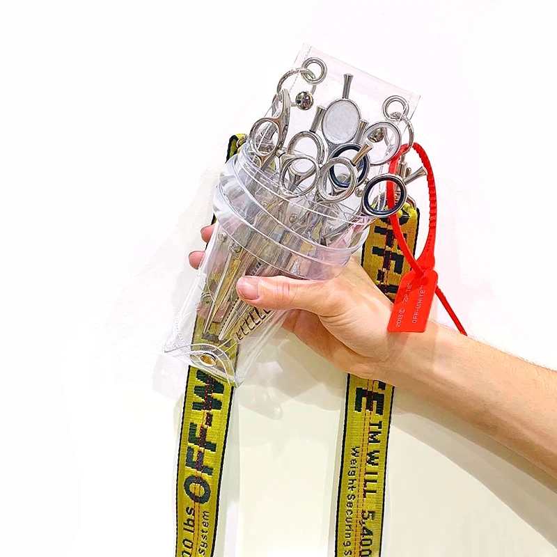 Женская прозрачная сумка для парикмахерских ножниц с клипсой расческой и