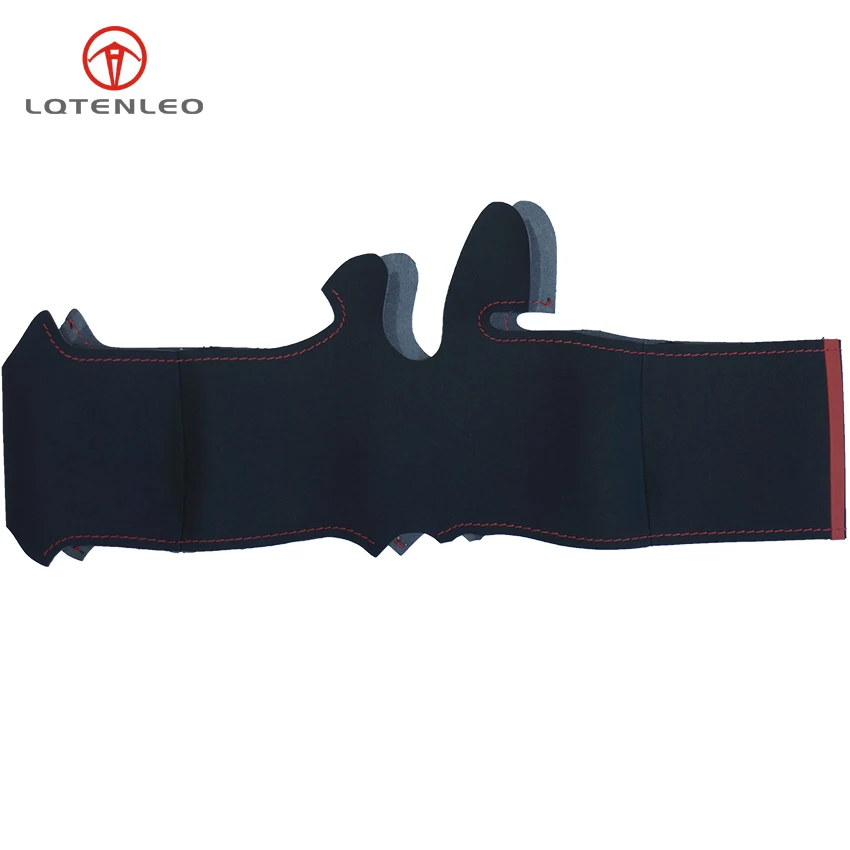 

LQTENLEO Black Suede DIY Hand-stitched Car Steering Wheel Cover For Honda Civic Civic 8 2006-20011 (3-Spoke)