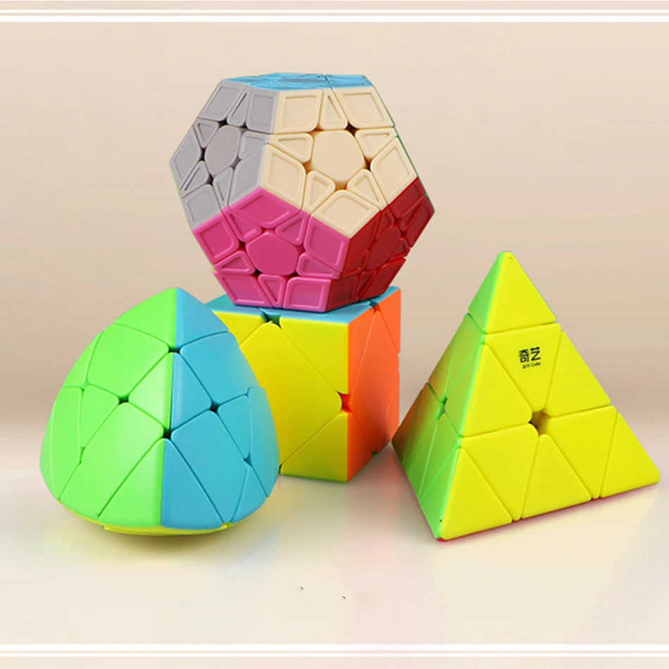Набор волшебных кубиков Qiyi 2X2 3x3 4x4 5x5 Пирамида Skew Megaminx кленовый лист кубик рубик