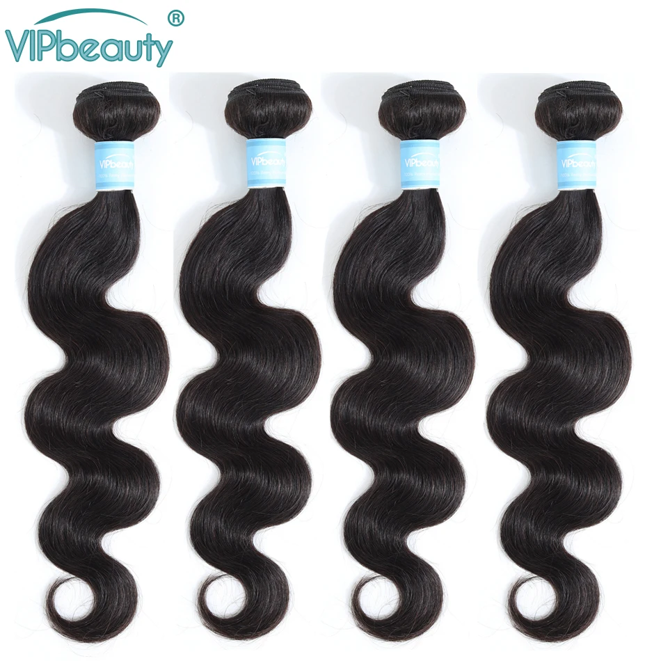 VIP Beauty перуанские волнистые 100% натуральные кудрявые пучки волос 10 28 дюймов