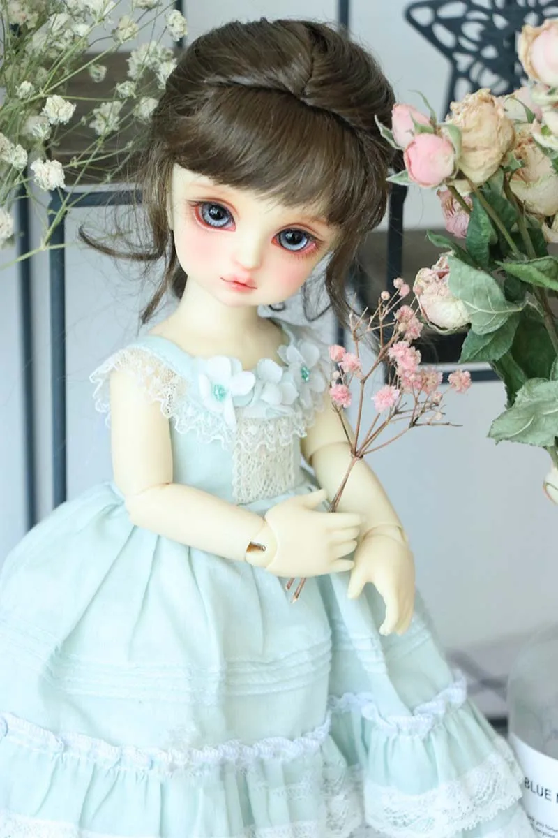 Новый стиль 1/3 1/4 16 BJD парик Супер кукла милый мохеровая одинарная оплетка для