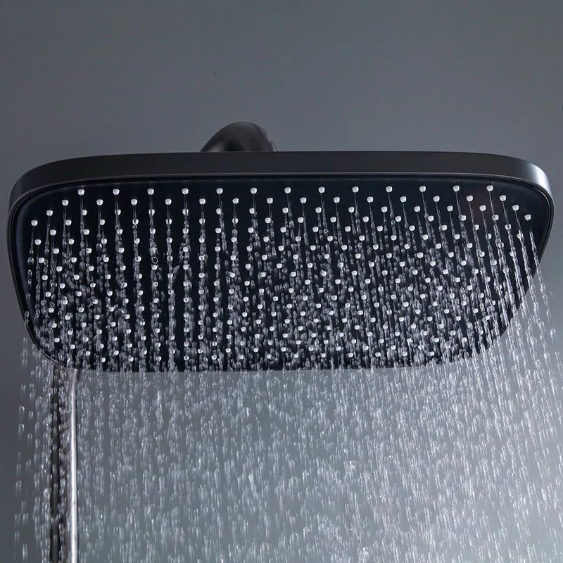 piano keys bathroom shower system wall mounted grey piano shower faucet set with tub spout four function piano bathtub faucet free global shipping