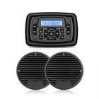 Морской аудио стерео Bluetooth радио FM AM приемник Автомобильный MP3-плеер + 3-дюймовый Водонепроницаемый морской динамик для RV ATV бассейн мотоцикл