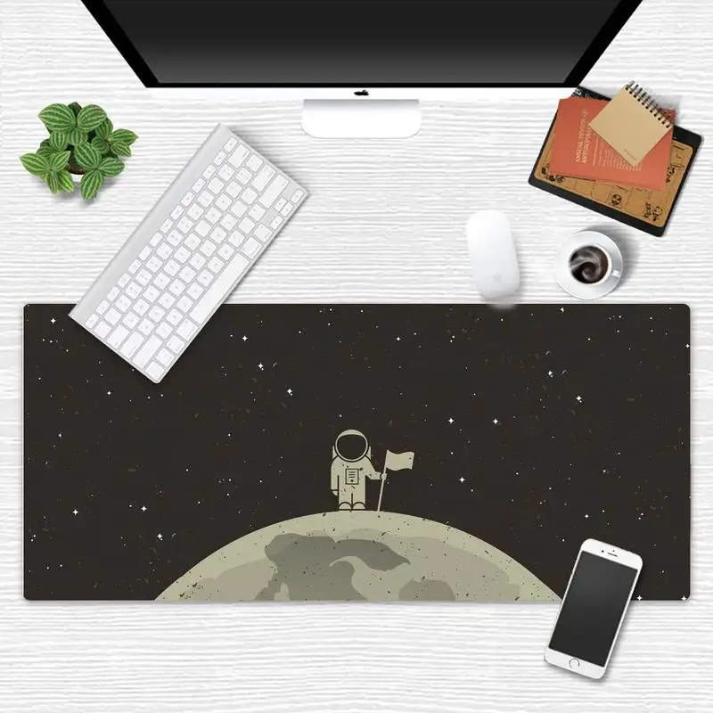 

astronauta space Rubber Mouse Durable Desktop Mousepad X XL XXL Non slip Cushion Thickness 2mm LockEdge equal LE