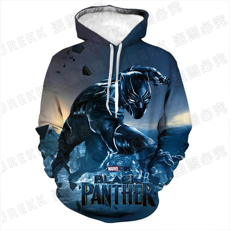 Крутая толстовка с черной пантерой для мужчин и женщин Детские свитшоты пуловер