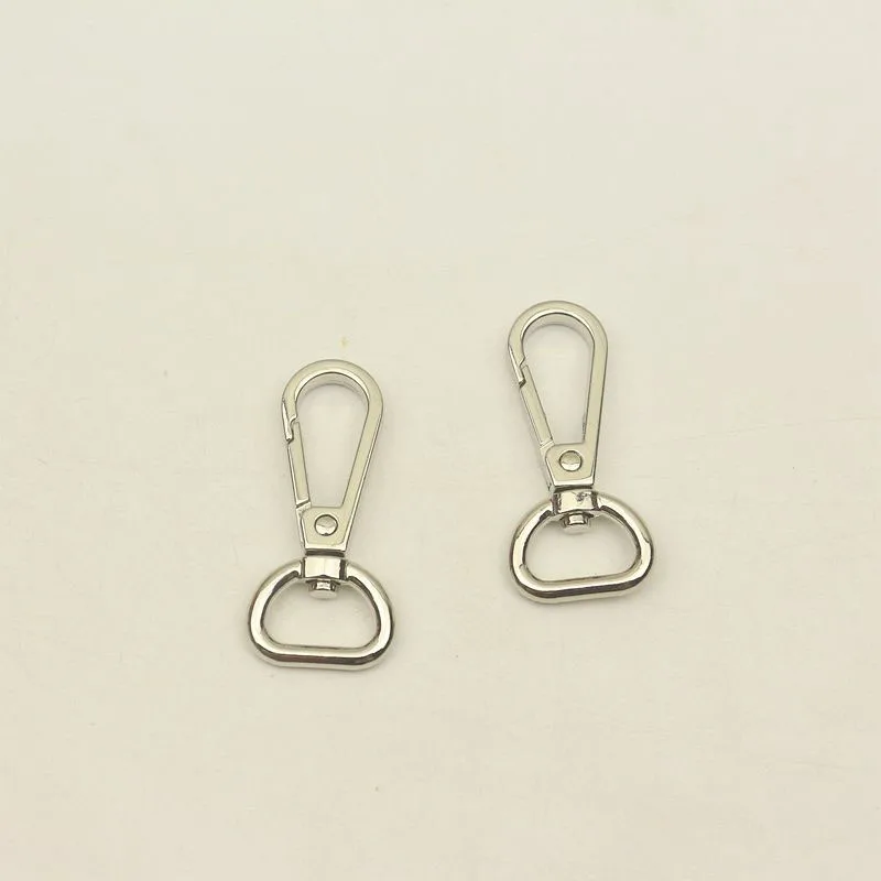 50Pcs 15mm Snap Hooks Silver Gold Luggage Bag Metal Buckles KeyChain Dog Collar Lobster Clasp Hook DIY Hardware Accessories