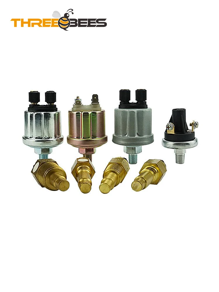 

1/8NPT 0-10 Bar For Gennerator Parts Single Double Head Water Temperature VDO Oil Pressure Sensor Universal