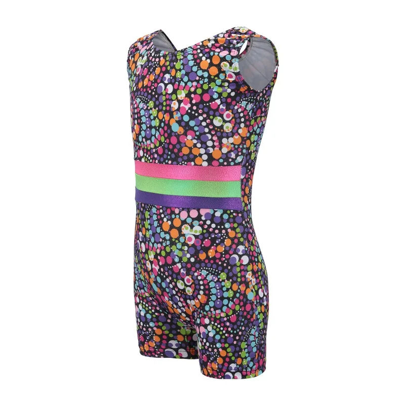 Детский комбинезон без рукавов облегающий костюм для балета гимнастика танцы