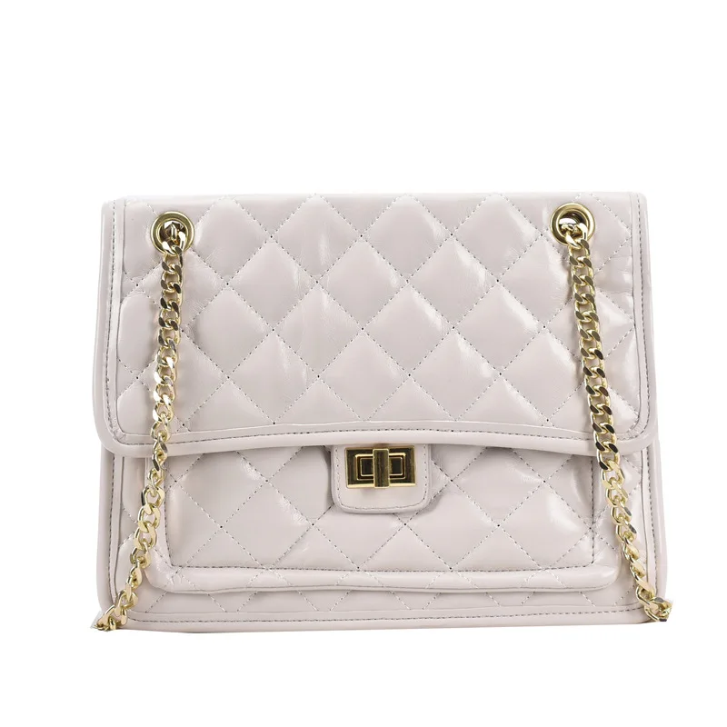 

Popular Rhombus Chain Bag Female 2021 New Trendy Fashion Small Fragrance Retro One-shoulder Messenger Bag