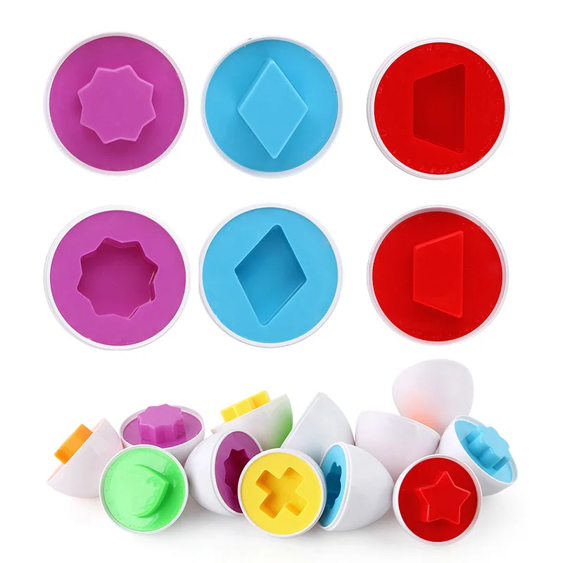 6Pcs Baby Learning Educational Toy Smart Egg Toy Games Shape Matching Sorters Toys Montessori Eggs Toys For Kids Children 2 3 4T images - 6
