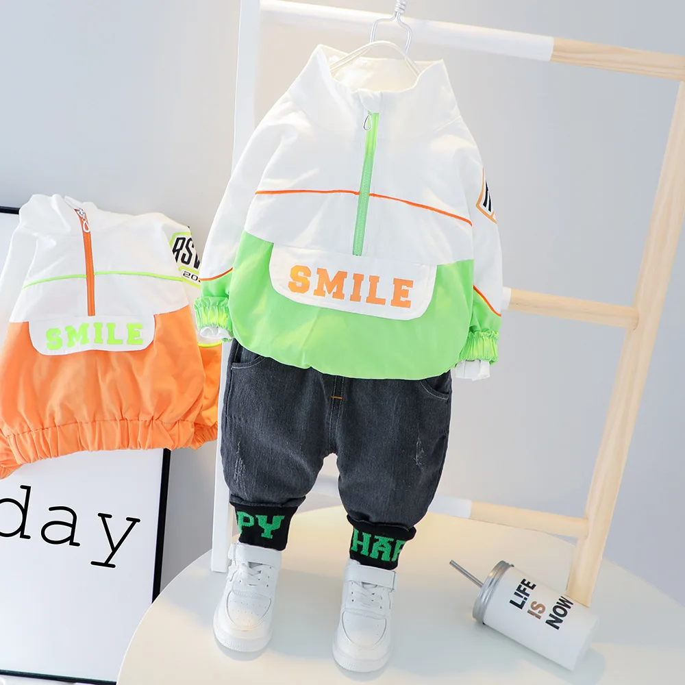 Boys Clothes Suits Kids Baby Outerwear Hoodie Jacket Sport Clothing Sets Autumn Character Cotton 3 Pcs Suit |